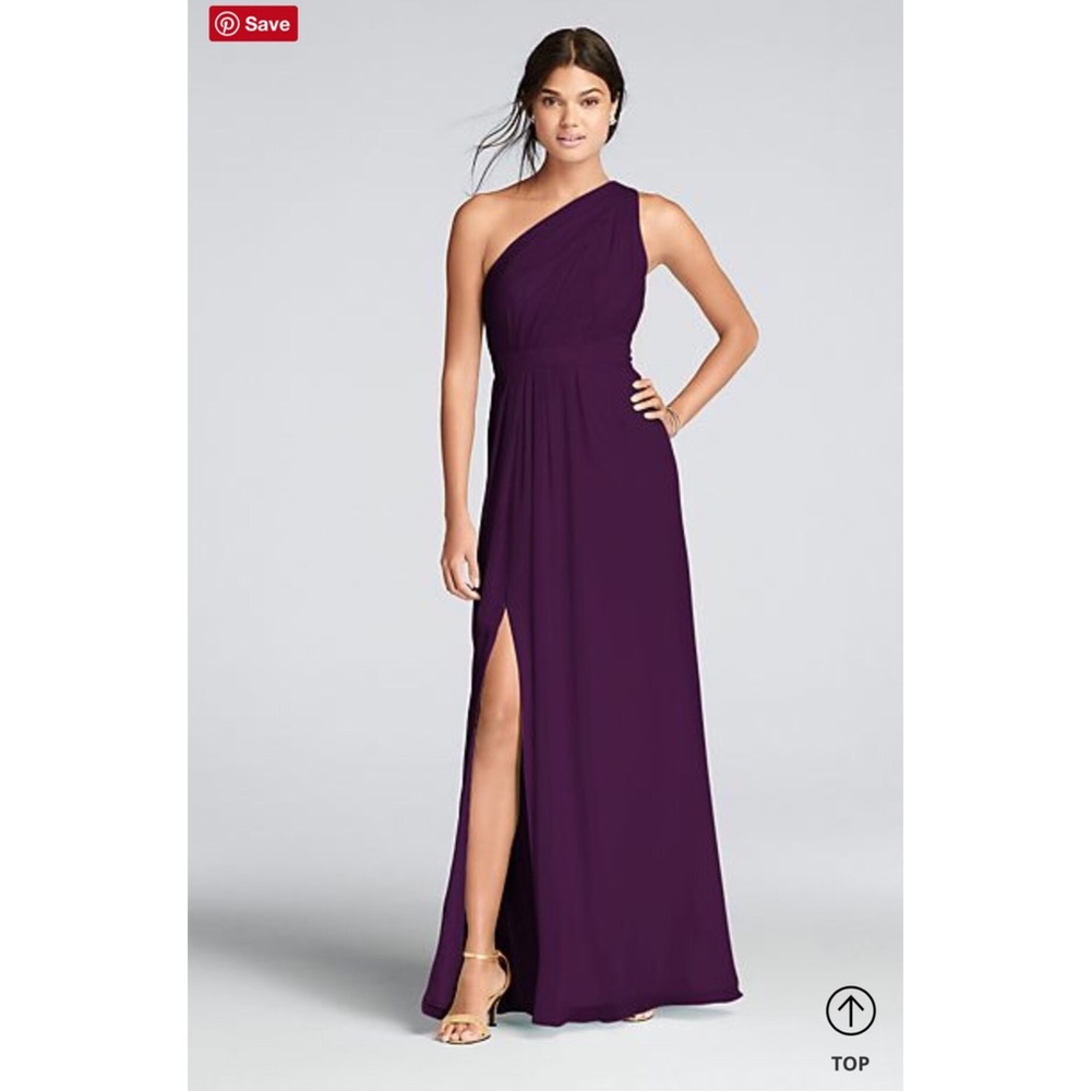 One Shoulder Chiffon Bridesmaid or Prom Dress
